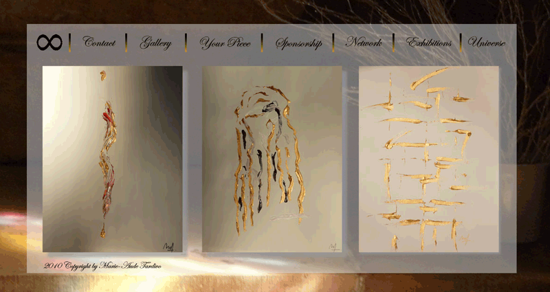 Picture of a site created for French Artist Marie Aude Tordivo.